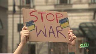 Philadelphians Stand In Solidarity With Ukraine Throughout City