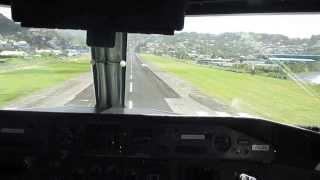 Dash 8 Landing in St.Vincent(cockpit)