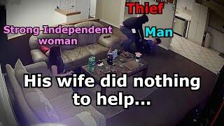 Man saves his wife from thief