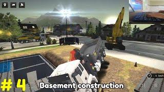 construction simulator 3 gameplay walkthrough - advance house - basement construction part 4