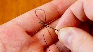 EASIEST WAY TO THREAD A NEEDLE - Needle Threading Hack