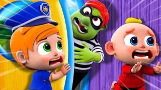 BiG Monster is Coming  | Baby Police vs Monster | Funny Stories For Kids | Little PIB