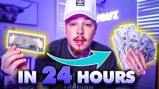 Turning $50 - $2,000 in 24 hours | INSANE Forex Challenge!!