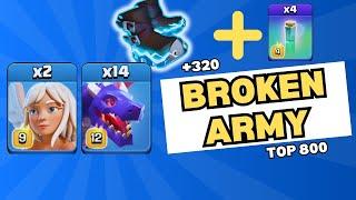 BROKEN Army! +320 Clash Of Clans Attack Strategy