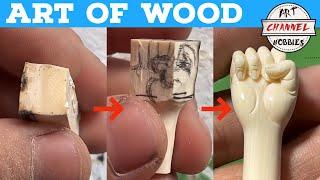 Art Of Wood 木雕艺术 雕刻教程 拳头雕刻教程