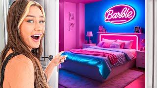 Turning My Boyfriends Room Into A Barbie Dream House!