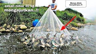 Masya Allah hasilnya...!!!  sekali tebar || Jala ikan di Taiwan