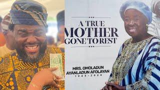 MONEY FLOWS AS AREMU AFOLAYAN TOOK THE  DANCE FLOOR AT LATE MUM BURIAL RECEPTION