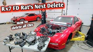 Rats Nest Delete - Vacuum Line's / Solenoid Clean Up on a TwinTurbo 13b Mazda RX7 FD