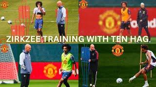 JOSHUA ZIRKZEE'S ELECTRIFYING FIRST TRAINING WITH ERIK TEN HAG | MANCHESTER UNITED'S £34M SIGNING