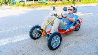 Building a 50km/h Three-Wheeled Electric Bed Car - Thrilling and Unique Build