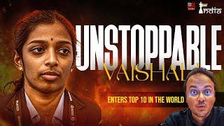 Vaishali is unstoppable | Beats 2533 rated GM and enters top 10 in the world