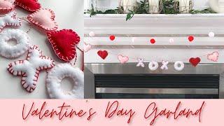 Valentine's Day Felt Garland | Holiday DIYs