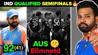 INDIA qualified in semi final  Australia eliminated   Rohit Sharma selfless inning 🫡 IND VS AUS