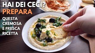 Hai un barattolo di ceci? Prepara questa ricetta facile e gustosa economica e veloce, HUMMUS di CECI