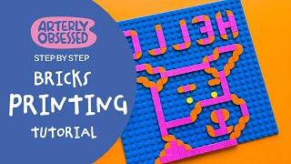 Easy Pixel Art Merch Printmaking! | Bricks Printing Tutorial | STEP BY STEP