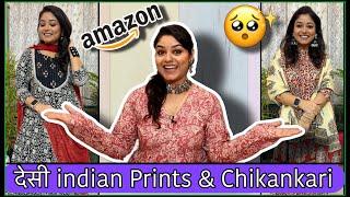 Amazon kurti haul Indian Block prints & Chikankari kurtiset / summer special with Vaishali Mitra