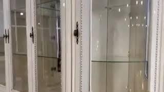 Витрина Джоконда 5 дверная Крем глянец Эра мебель.