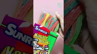 Gummy Strings Unboxing | Sunrise Karate Straw #asmr #satisfying #sweets #gummy #candy #asmrsounds