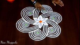 Creative flower rangoli designs | Festival muggulu || Naa Muggulu