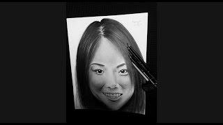 Timelapse portrait drawing of my wife