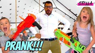 NERF PRANK on Dad