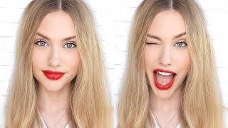 Everyday Casual Red Lip Makeup Tutorial   stephaniemaii 