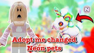 *OMG* Adopt me Changed the Neon pets (New update)