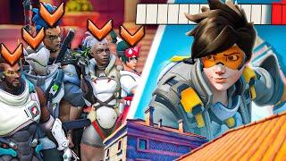 1 BUFFED Top 500 TRACER vs 5 BRONZE PLAYERS - Who wins?!