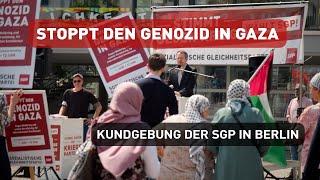 Stoppt den Genozid in Gaza! Kein dritter Weltkrieg! Kundgebung der SGP