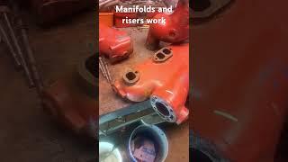 Removal of the manifold and riser bolts. boat life
