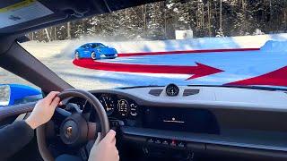 Come DRIFT a Porsche 911 on ICE with me!