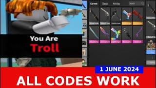 *ALL CODES WORK* [SPIN WHEEL! ] Sap's MM2 ROBLOX | JUNE 1, 2024