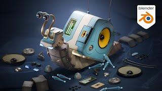 BOOST Hard-surface Modeling while Creating Stylized Robots (Blender Course Update) #b3d