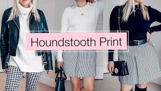 HOW TO STYLE SKIRT & TROUSERS IN HOUNDSTOOTH PRINT | Lea Style