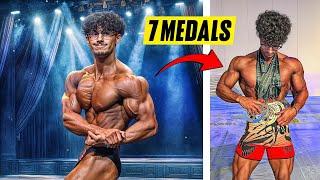 How I Won 7 Medals NATURALLY at My First Bodybuilding Competition | *SHOW DAY*