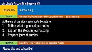 Lesson 014 - Journalizing