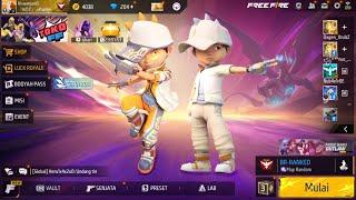 BOBOIBOY SOLAR DAN BOBOIBOY CAHAYA MASUK GAME FREE FIRE!!! GAME LUCU FF