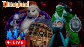 DISNEY NEW Haunted Mansion Holiday Ride Queue Disneyland #livestream