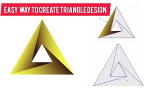 How to make Triangle design in Adobe illustrator .#unique /#drawing /#art /#adobesoftware