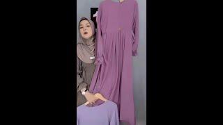 Nikita Dress Chibi Muslimah Crinkle Airflow Wanita Muslimah #dresswanita #dressmurah #dressbusui #d