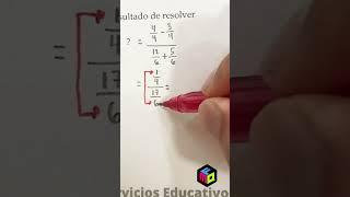  Operaciones con Fracciones Combinadas (Parte 3) #fracciones #matematicas #educarcreando #mqf