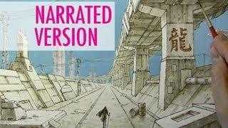 How to Draw a Dystopian Cityscape: Adding Details [Narrated]