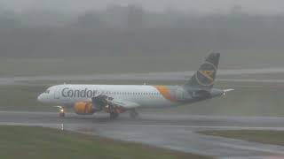 CONDOR AIRBUS A320-200 D-AICP ARRIVING AT BIRMINGHAM AIRPORT 01/10/24