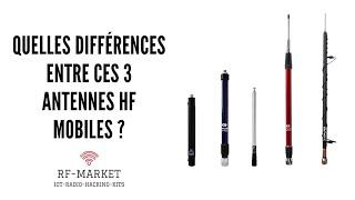 Comparaison de 3 antennes HF pour le portable et mobile.