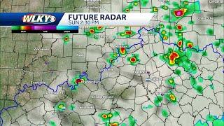 Scattered rain, storm chances in Louisville area with some gusty winds possible