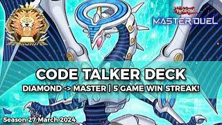 5-0 Streak! Code Talker Deck (Diamond-Master) Season 27 - Yu-Gi-Oh! Master Duel