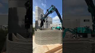 See How A Concrete Building Is 3D Printed On Site #construction #concrete #architecture