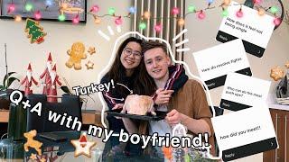 Prepping the Christmas turkey with my boyfriend + Answering YOUR burning questions! 