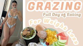 WHAT I EAT IN A DAY CALORIC DEFICIT! GRAZING METHOD of Dieting! Vegetarian DIET! WEIGHT LOSS!
